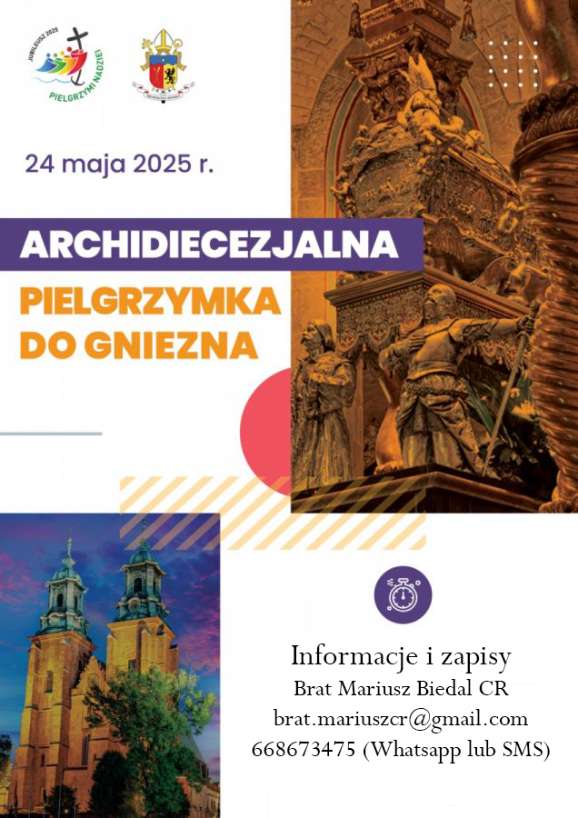 Plakat Archidiecezjalna pielgrzymka do Gniezna
